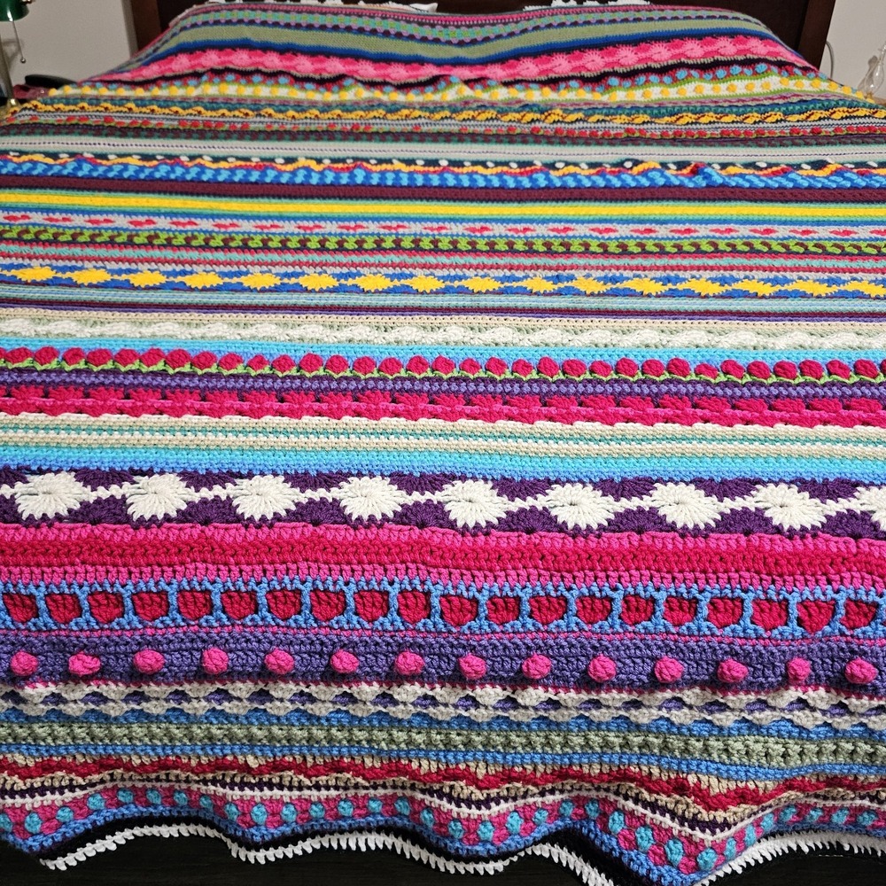 Breaking Bad Jessie Pinkman Handmade Crochet By Me As We Go Stripey Blanket 3D